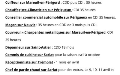 NOS OFFRES DU MOMENT